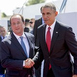 Barrack Obama se zdrav s francouzskm prezidentem Hollandem, nahrad ho ve...
