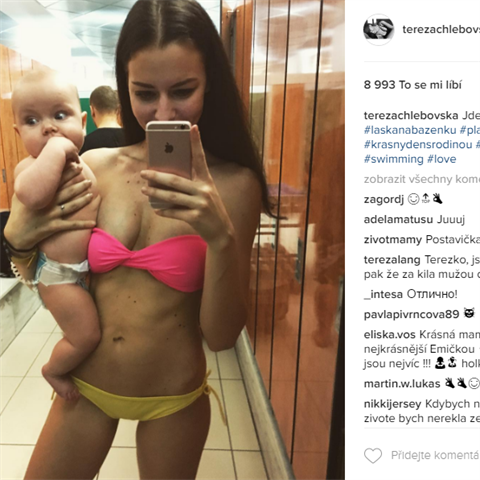 Chlebovská vypadá půl roku po porodu, jako by nikdy nebyla těhotná.