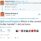 Robert E Kelly je na Twitteru velice aktivn.