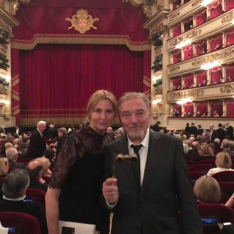 Karel Gott s Ivankou v Itlii navtvili operu La traviata v legendrn...