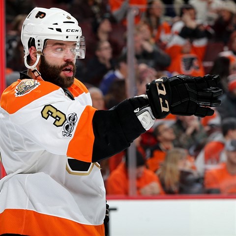 Radko Gudas, tvrk z obrany esk hokejov reprezentace i Philapdephie Flyers.