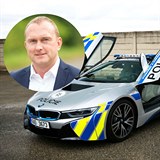 Vladimr Kruli, bval chlapec Kate Zemanov, sedl v policejnm BMW i8.