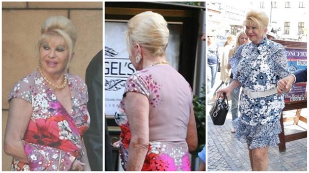 Ivana Trumpová pedvedla v Praze pestrou paletu outfit.
