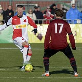 Martin Hysk pi Silvestrovskm derby vetern Slavia - Sparta.