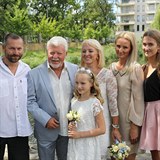 Milan Drobn s rodinou.