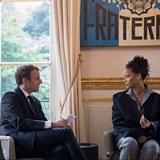 Rihanna se setkala s francouzskm prezidentem.