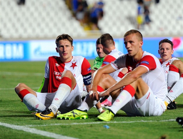 Slavia je po výsledku na Kypru rozladná, jak je vidt z výrazu hrá.