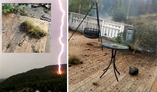 Bouka v Norsku uhodila i uDanielovi na dvorku.