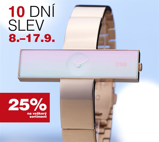 STORM rozjídí 10 dn 25% slevu na vekerý sortiment.