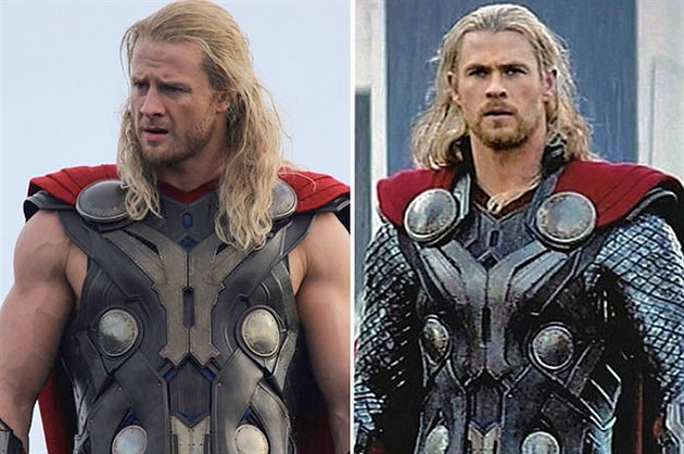 Chris Hemsworth (Thor) a jeho dublér Bobby Holland