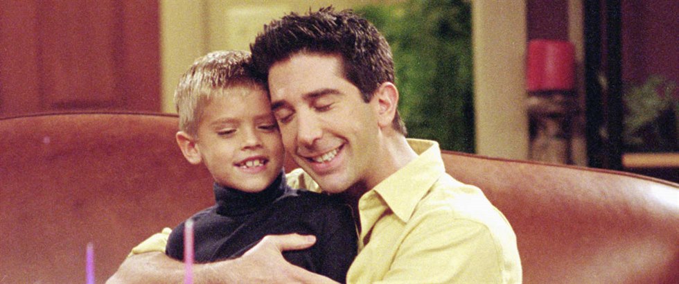 Ben Geller se svým tátou Rossem