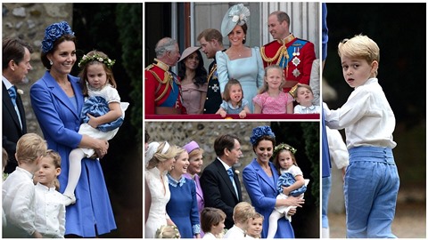 Prince George a princezna Charlotte svou pítomností opt zastínili novomanele.