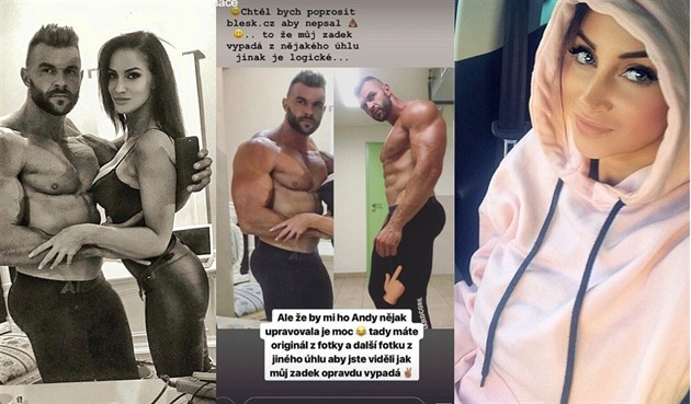 Andrea Pomeje se svým svalovcem na Instagramu