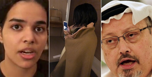 Saúdskoarabská obanka Rahaf Kunún se zabarikádovala na letiti v Bangkoku v...