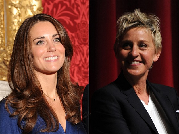 Kate Middleton a Ellen DeGeners