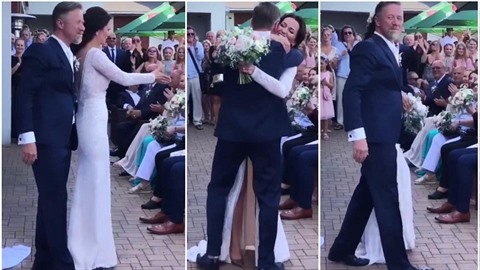 Ženich Jiří Langmajer vypadal moc spokojeně. Ženich Jiří Langmajer vypadal moc spokojeně.