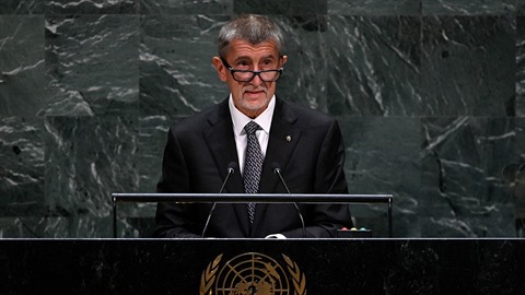 Andrej Babiš na půdě OSN. Andrej Babiš na půdě OSN.
