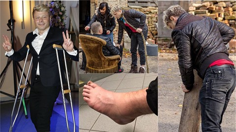 Jarek Šimek si na třikrát zlomil kotník, do nemocnice jel ale po mnoha hodinách... Jarek Šimek si na třikrát zlomil kotník, do nemocnice jel ale po mnoha hodinách...