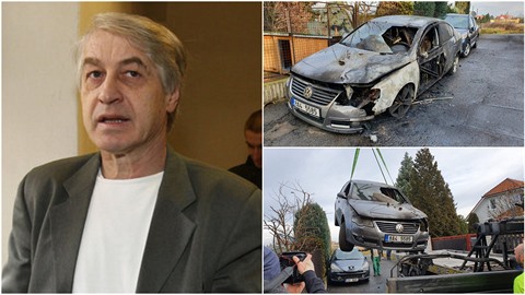 Josef Rychtář měl pernou noc, zapálili mu auto. Josef Rychtář měl pernou noc, zapálili mu auto.