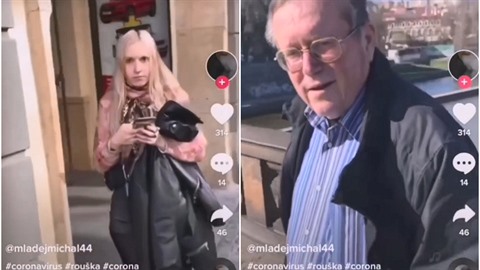 Muž chodí po Praze a nadává lidem, kteří nemají roušky. Muž chodí po Praze a nadává lidem, kteří nemají roušky.