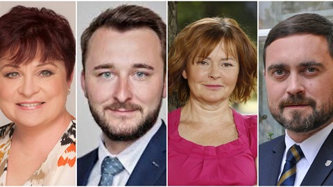 Poslanci Dana Balcarová, František Elfmark (oba Piráti), Ondřej Babka (ANO) a... Poslanci Dana Balcarová, František Elfmark (oba Piráti), Ondřej Babka (ANO) a...