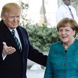 Donald Trump s nmeckou kanclkou Angelou Merkelovou