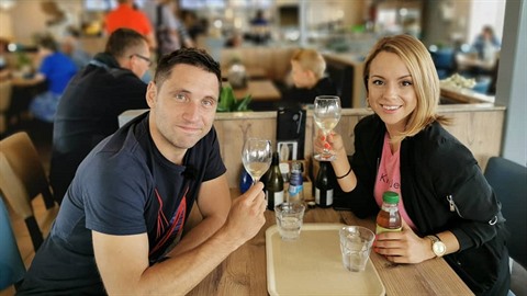 Martin a Michaela působí jako šťastný pár. Martin a Michaela působí jako šťastný pár.