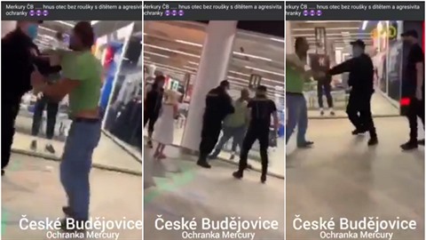 Dva členové českobudějovického obchodního centra Mercury napadli zákazníka,... Dva členové českobudějovického obchodního centra Mercury napadli zákazníka,...