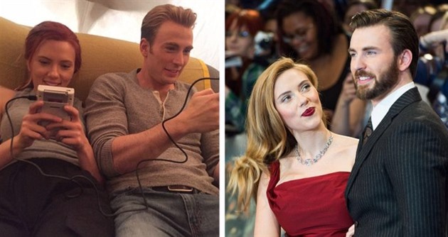 Scarlett Johansson a Chris Evans