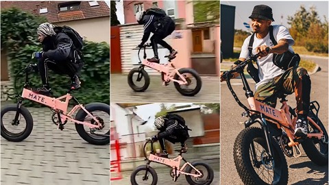 Ben Cristovao na protest nasedl na své elektrikou poháněné kolo a řítil se po... Ben Cristovao na protest nasedl na své elektrikou poháněné kolo a řítil se po...