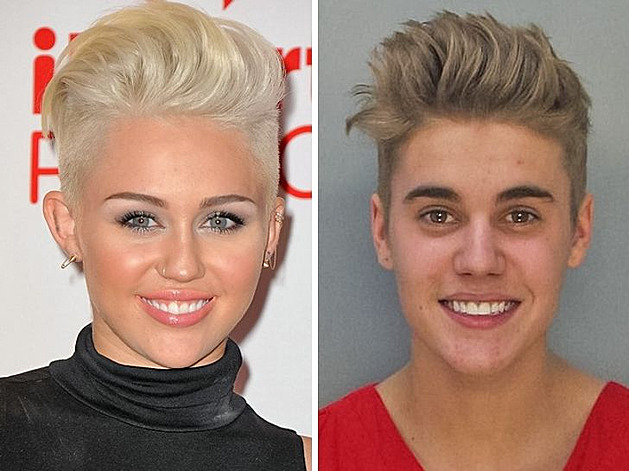 Miley Cyrus a Justin Bieber