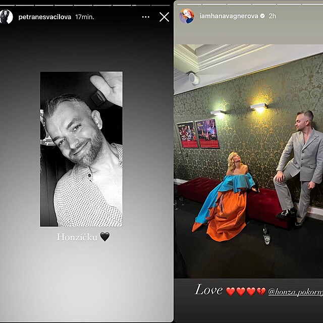 Hana Vagnerová se pochlubila společnou fotkou, sdílely se i černobílé snímky.