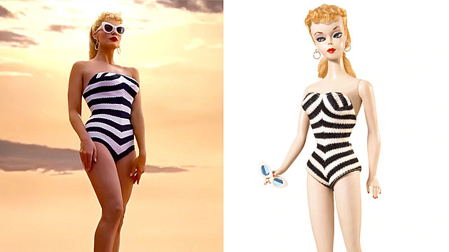 Margot Robbie jako první panenka Barbie z roku 1959