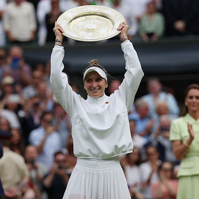 Markta Vondrouov vyhrla Wimbledon.