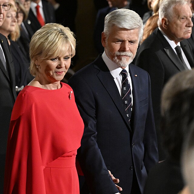 Prezdent Petr Pavel s manželkou Evou.