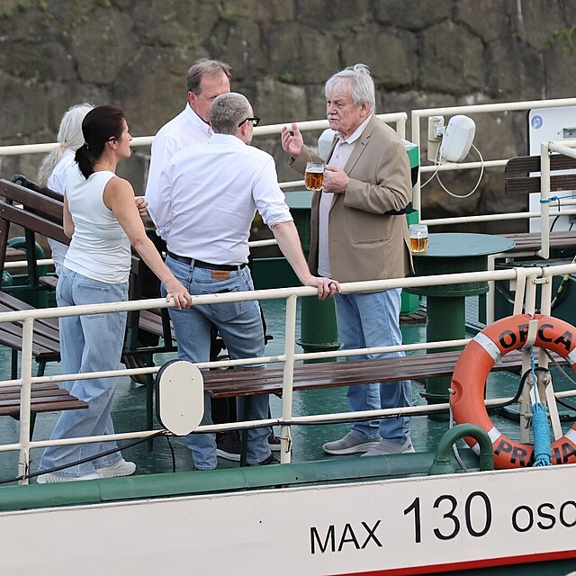 Karel Šíp při oslavě svých 80. narozenin
