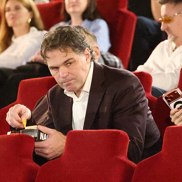 Jaromír Jágr na premiéře filmu Hříšník Řepka