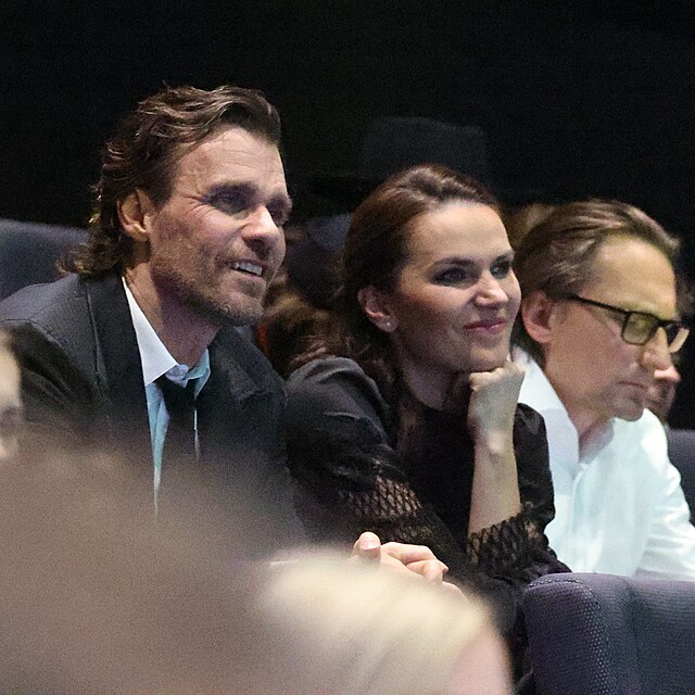 Leoš Mareš na promítání finále Zrádců