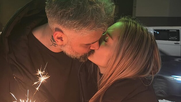 Josef Kůrka s partnerkou Adélou Šťastnou spoelčne na nový rok.