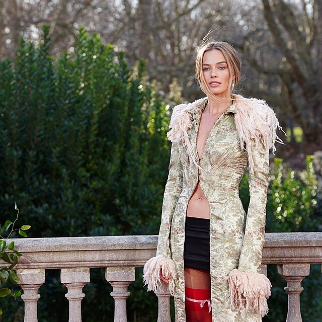 Propagace filmu Bouřlivé výšiny (Wuthering Heights) v Londýně: Margot Robbie