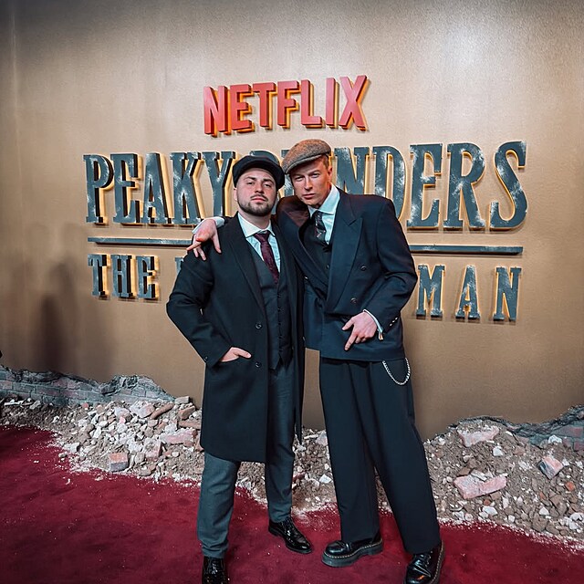 Adam Mišík na světové premiéře Peaky Blinders v Birminghamu