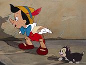 Pinocchio v doprovodu kocoura Figara míří za dobrodružstvím.