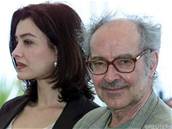 Cannes 2001 - Jean Luc Godard a Cecile Campov
