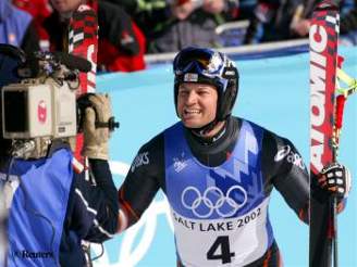Rakouský lyza Eberharter ml v radosti velkou radost 