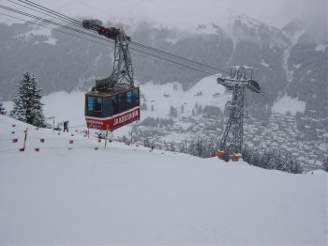 Na sjezdovce Jakobshorn v Davosu