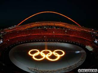 Olympijské kruhy. Ilustraní foto.