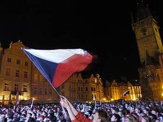 Pokud ei postoupí do finále, bude na Staromstském námstí hokej. Ilustraní foto.