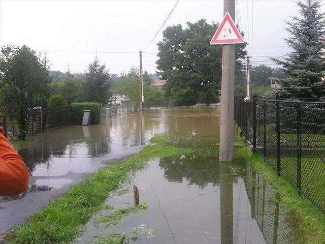 Velká voda v Petrovicích u Karviné