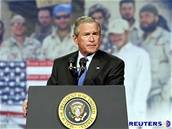 George Bush promluvil ke lenm Národní gardy