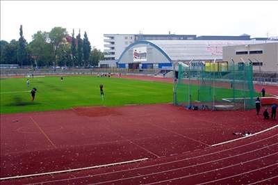 Stadion v Liberci, kde otp zasáhl chlapce.